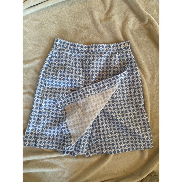 Liz Claiborne Pants - Liz Claiborne LizGolf Argyle Golf Skort Blue Vintage Cotton Womens 8